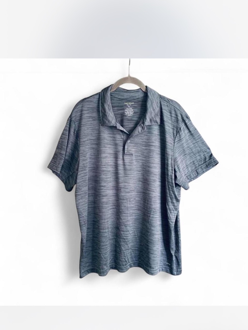 Men’s Athletic Dry Tek Athleisure Heathered Gray Polo by Tek gear size XL